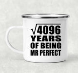 64th Anniversary Square Root of 4096 Years of Mr Perfect - 12oz Camping Mug