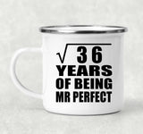 6th Anniversary Square Root of 36 Years of Mr Perfect - 12oz Camping Mug