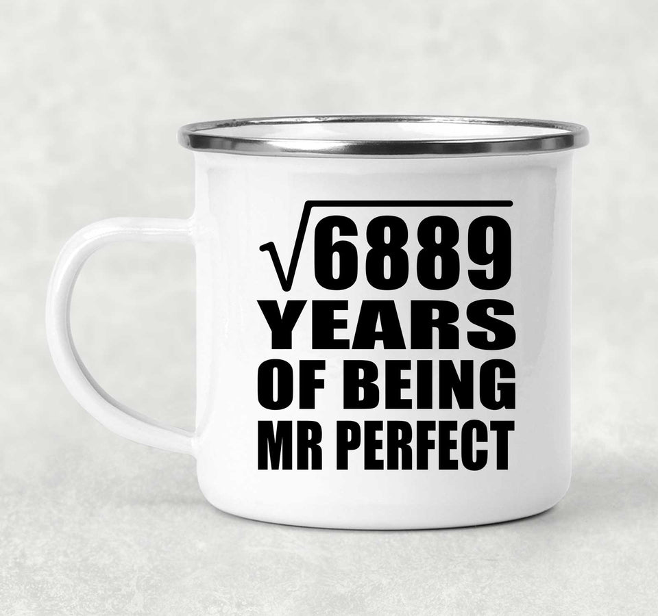 83rd Anniversary Square Root of 6889 Years of Mr Perfect - 12oz Camping Mug