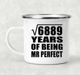 83rd Anniversary Square Root of 6889 Years of Mr Perfect - 12oz Camping Mug