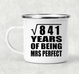 29th Anniversary Square Root of 841 Years of Mrs Perfect - 12oz Camping Mug