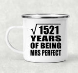 39th Anniversary Square Root of 1521 Years of Mrs Perfect - 12oz Camping Mug