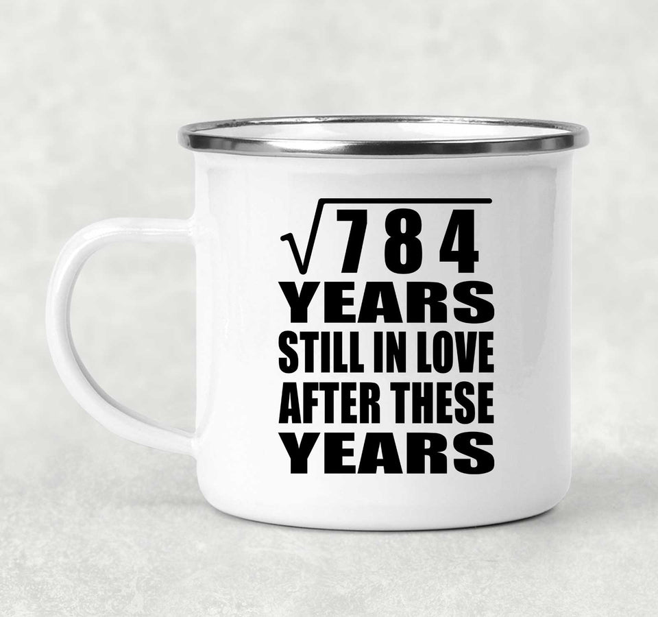 28th Anniversary Square Root of 784 Years Still In Love - 12oz Camping Mug