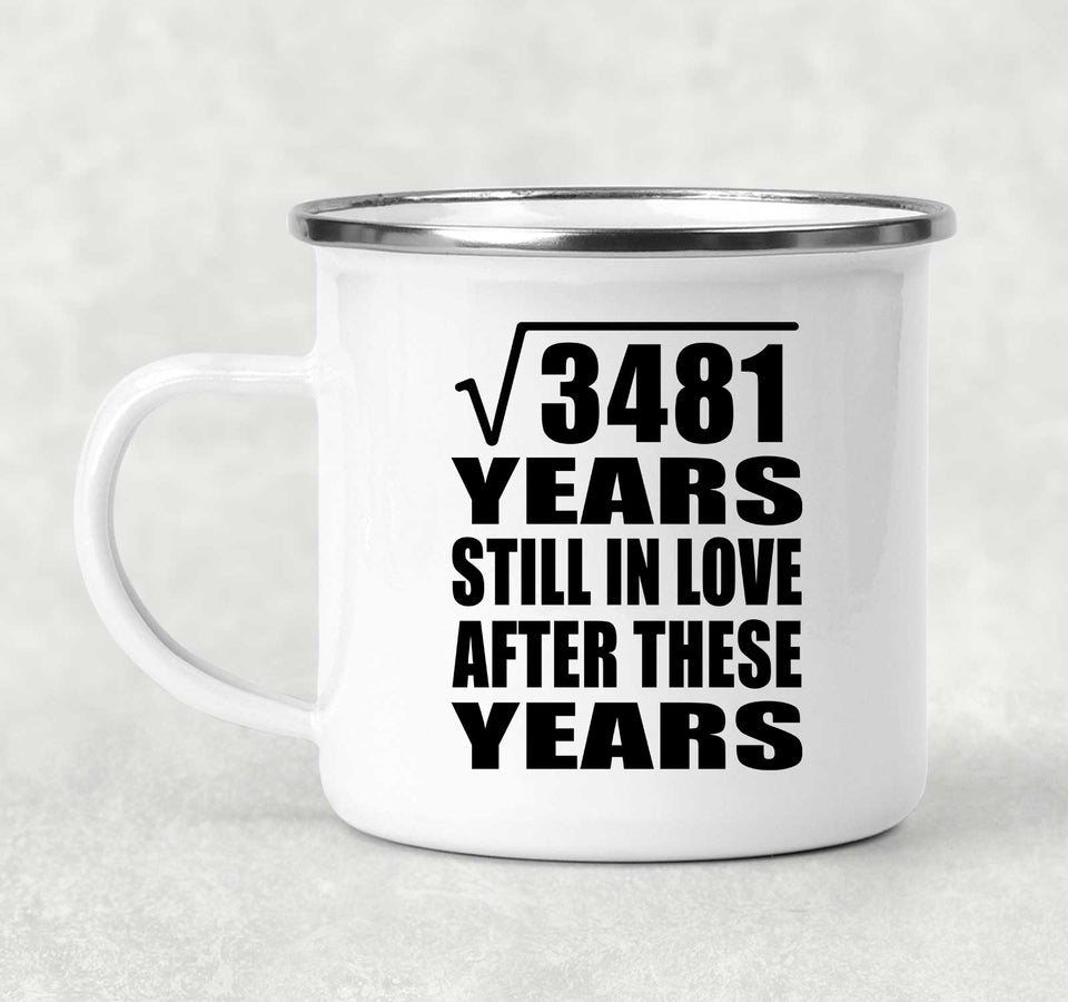 59th Anniversary Square Root of 3481 Years Still In Love - 12oz Camping Mug