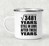 59th Anniversary Square Root of 3481 Years Still In Love - 12oz Camping Mug