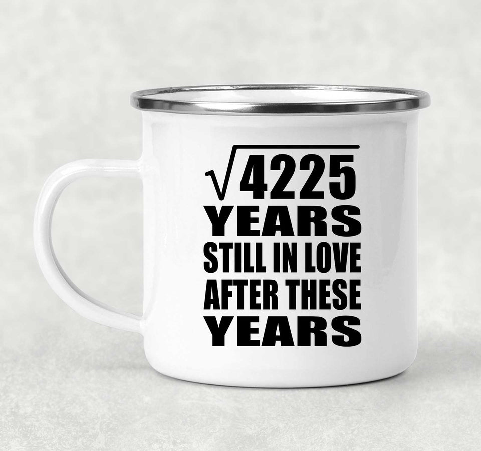 65th Anniversary Square Root of 4225 Years Still In Love - 12oz Camping Mug