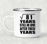 9th Anniversary Square Root of 81 Years Still In Love - 12oz Camping Mug