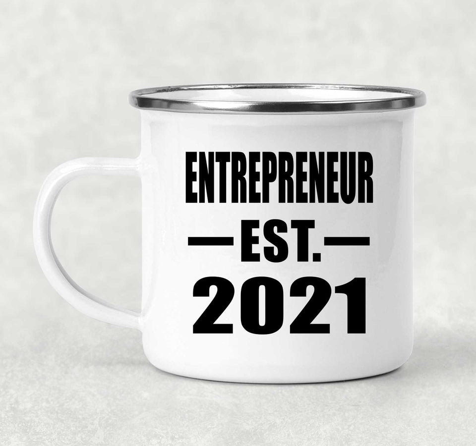 Entrepreneur Established EST. 2021 - 12oz Camping Mug