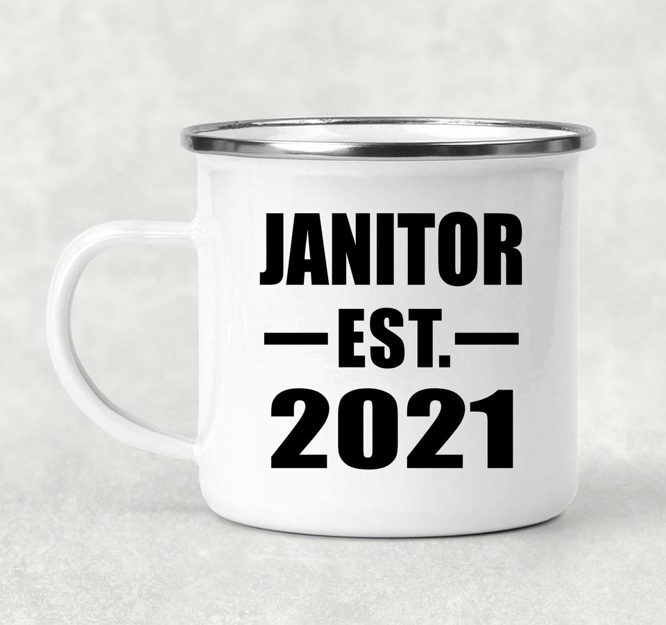 Janitor Established EST. 2021 - 12oz Camping Mug