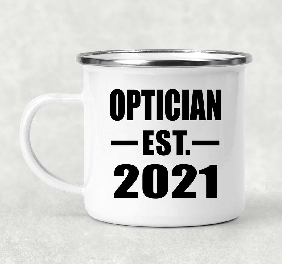 Optician Established EST. 2021 - 12oz Camping Mug