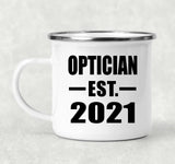 Optician Established EST. 2021 - 12oz Camping Mug