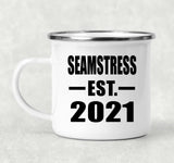 Seamstress Established EST. 2021 - 12oz Camping Mug