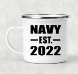 Navy Established EST. 2022 - 12oz Camping Mug