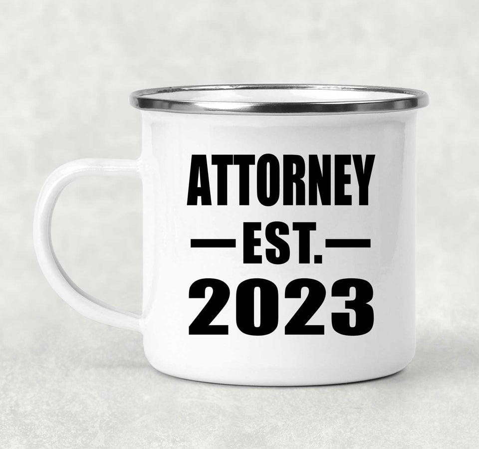 Attorney Established EST. 2023 - 12oz Camping Mug
