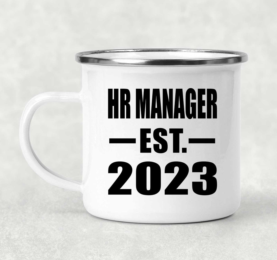 HR Manager Established EST. 2023 - 12oz Camping Mug