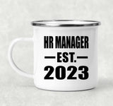 HR Manager Established EST. 2023 - 12oz Camping Mug