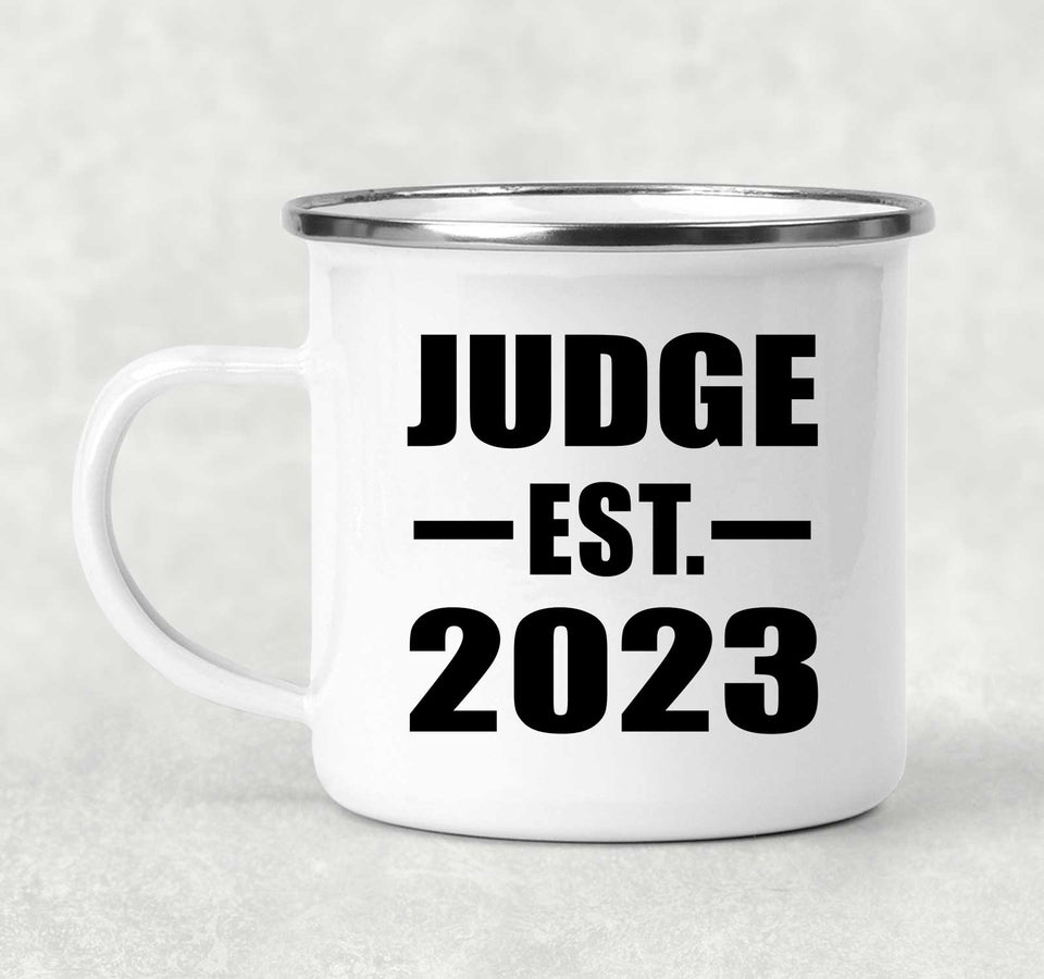 Judge Established EST. 2023 - 12oz Camping Mug