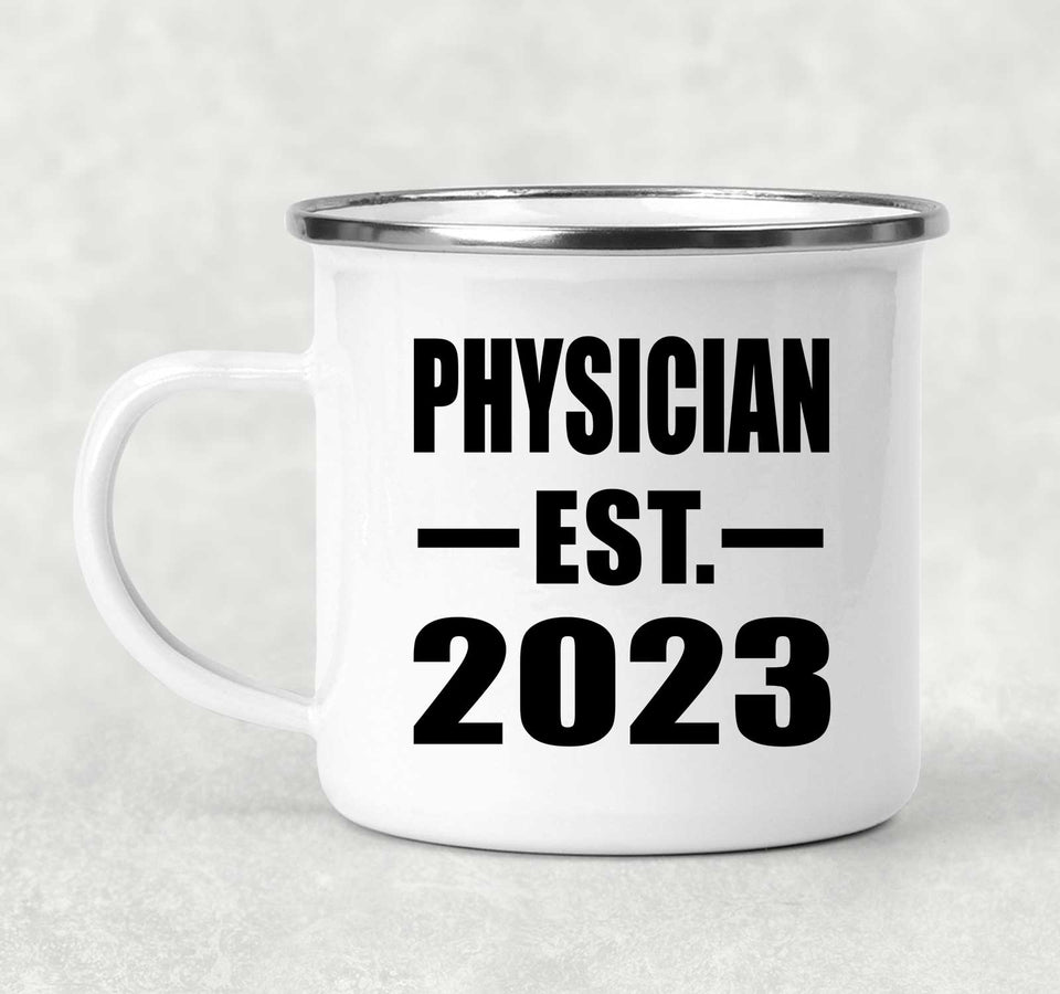 Physician Established EST. 2023 - 12oz Camping Mug