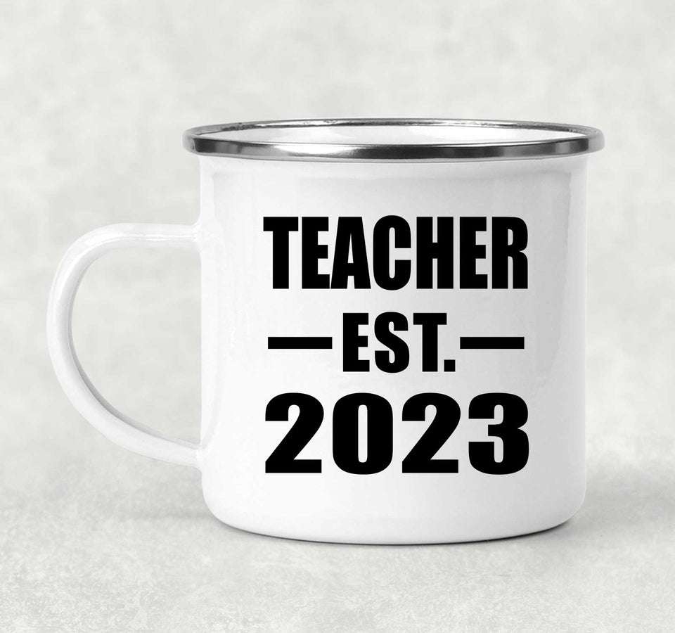 Teacher Established EST. 2023 - 12oz Camping Mug