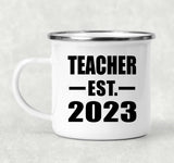 Teacher Established EST. 2023 - 12oz Camping Mug