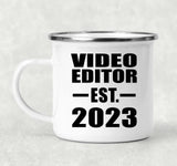 Video Editor Established EST. 2023 - 12oz Camping Mug