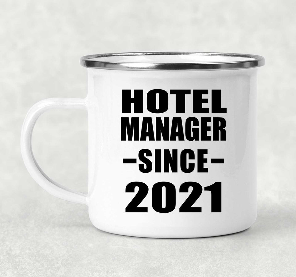 Hotel Manager Since 2021 - 12oz Camping Mug