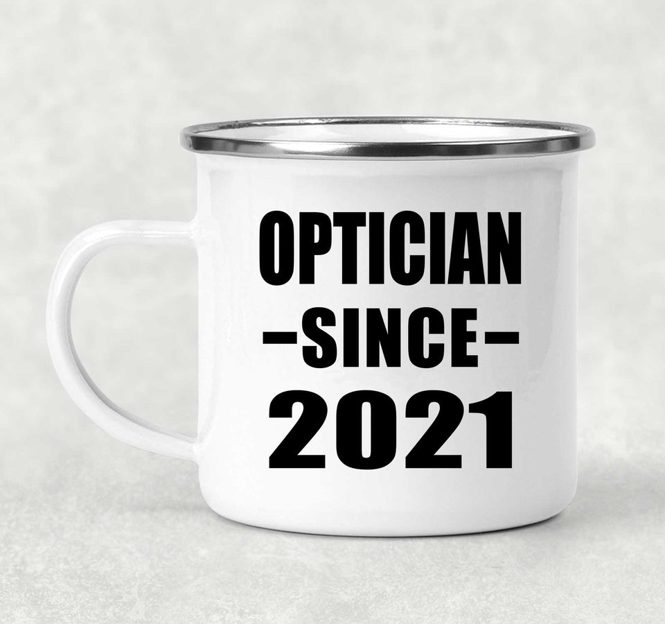 Optician Since 2021 - 12oz Camping Mug