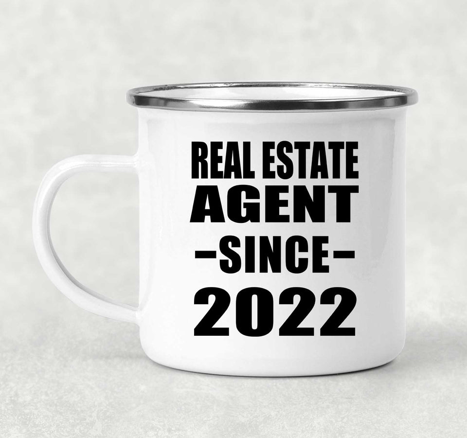 Real Estate Agent Since 2022 - 12oz Camping Mug