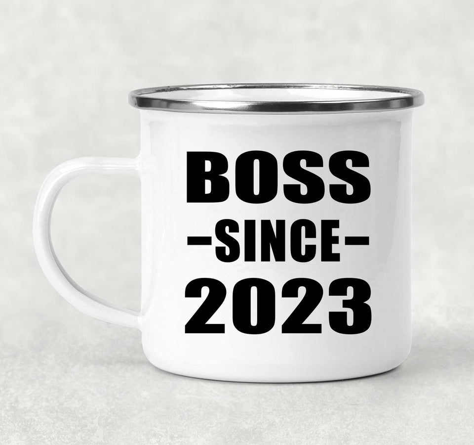 Boss Since 2023 - 12oz Camping Mug