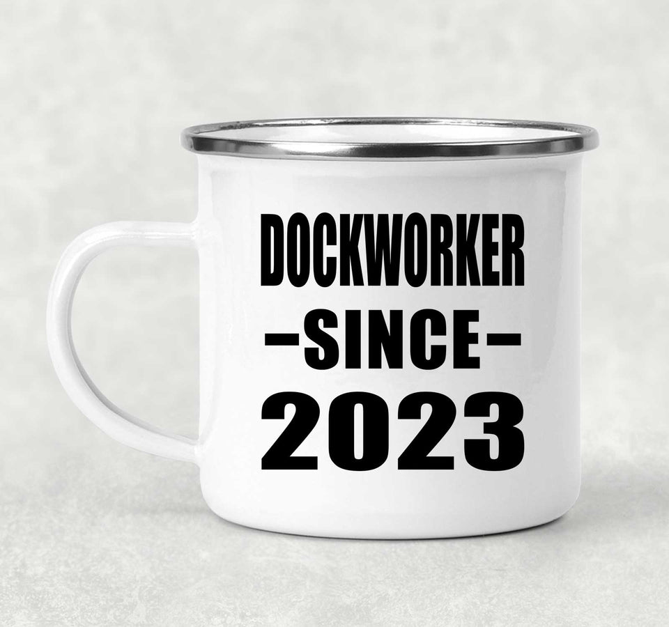 Dockworker Since 2023 - 12oz Camping Mug
