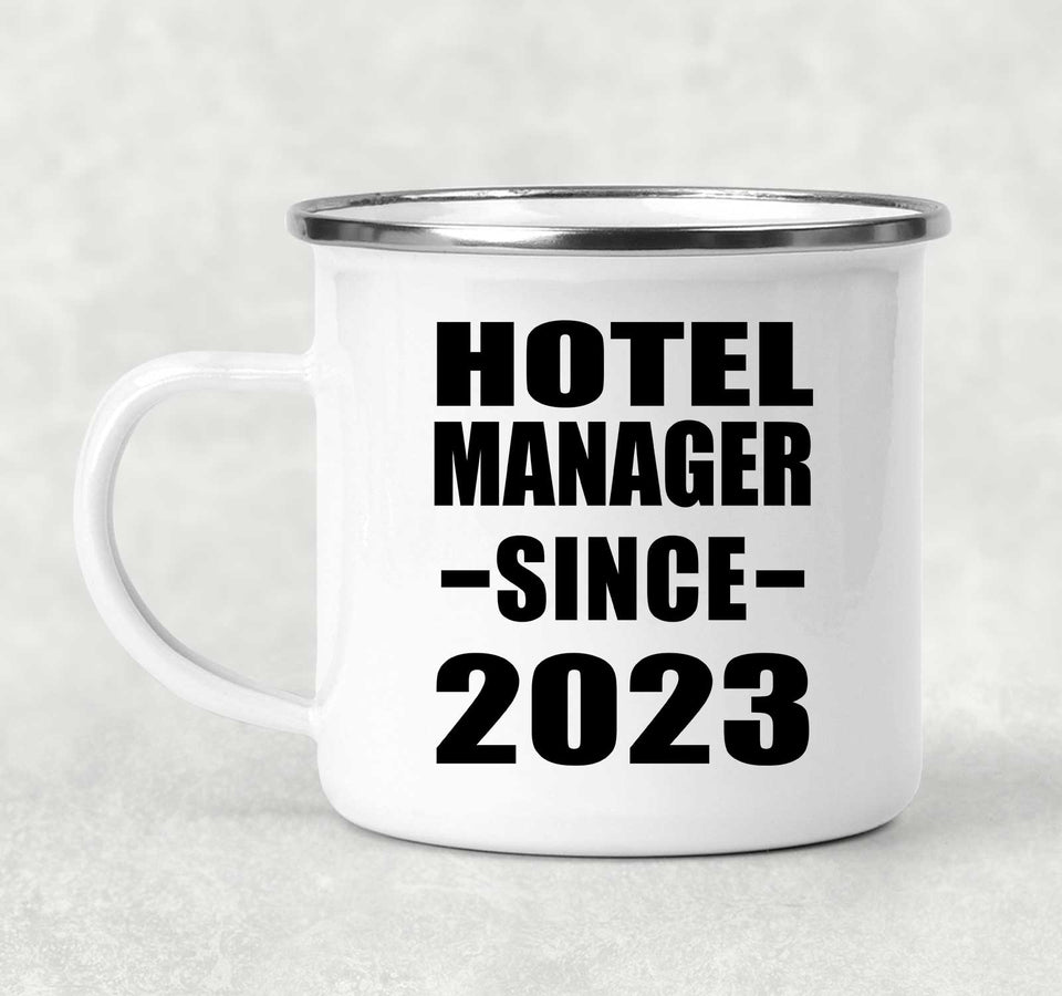 Hotel Manager Since 2023 - 12oz Camping Mug