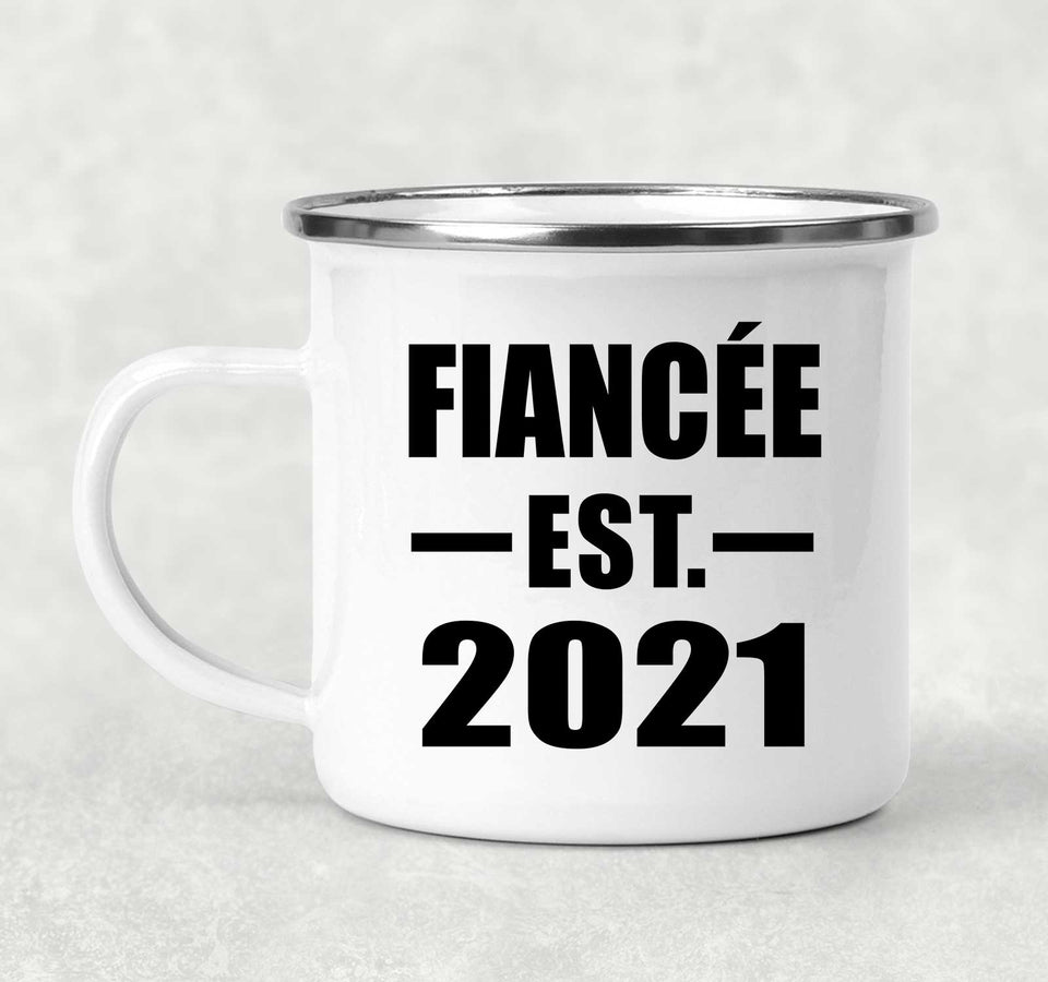 Fiancee Established EST. 2021 - 12oz Camping Mug