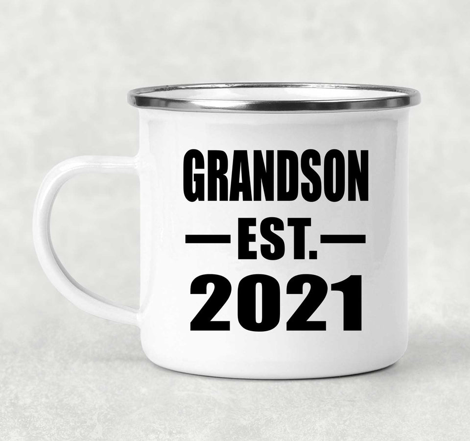 Grandson Established EST. 2021 - 12oz Camping Mug