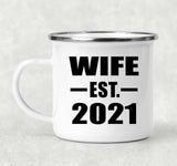 Wife Established EST. 2021 - 12oz Camping Mug