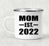 Mom Established EST. 2022 - 12oz Camping Mug
