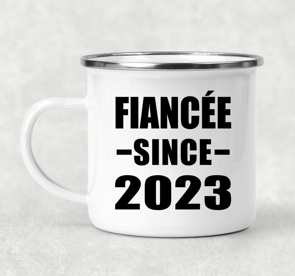 Fiancee Since 2023 - 12oz Camping Mug