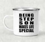 Being Step Son Makes Life Special - 12oz Camping Mug