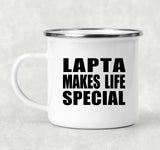 Lapta Makes Life Special - 12oz Camping Mug