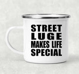 Street Luge Makes Life Special - 12oz Camping Mug