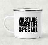 Wrestling Makes Life Special - 12oz Camping Mug