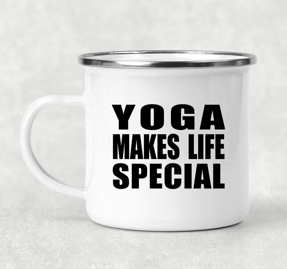 Yoga Makes Life Special - 12oz Camping Mug