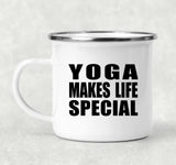 Yoga Makes Life Special - 12oz Camping Mug
