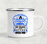 Grandpa Is An Angel Takes You Under His Wings - 12oz Camping Mug