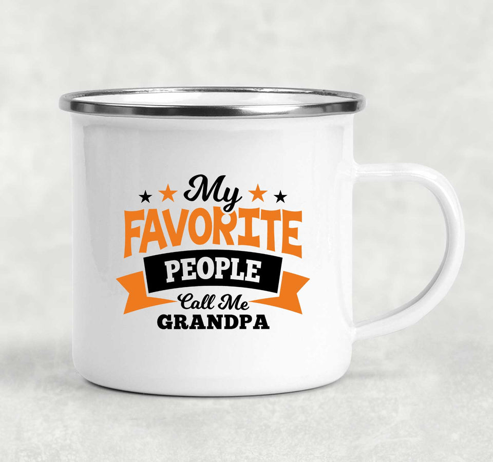 My Favorite People Call Me Grandpa - 12oz Camping Mug