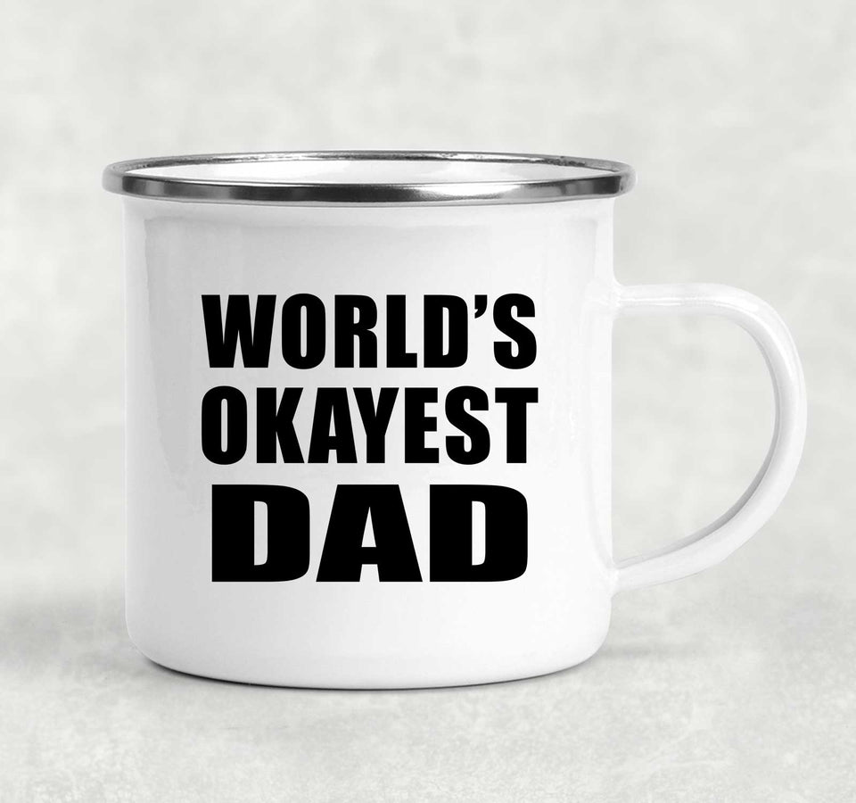 World's Okayest Dad - 12oz Camping Mug