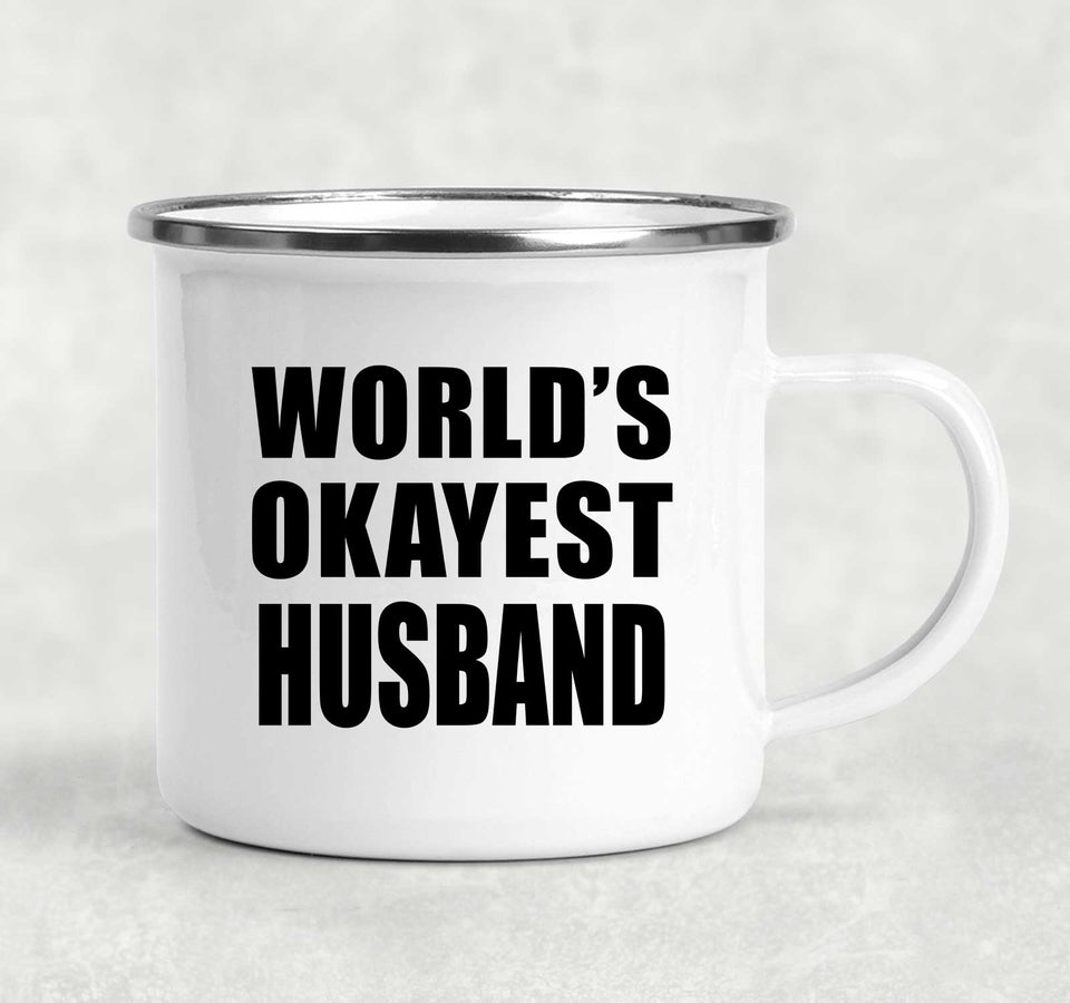 World's Okayest Husband - 12oz Camping Mug