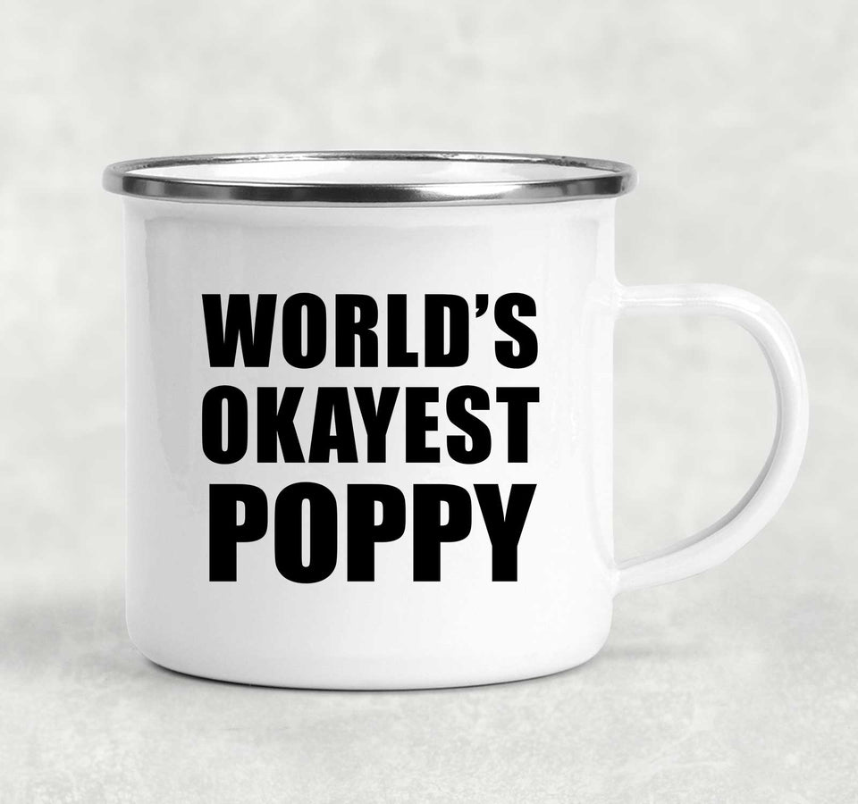World's Okayest Poppy - 12oz Camping Mug