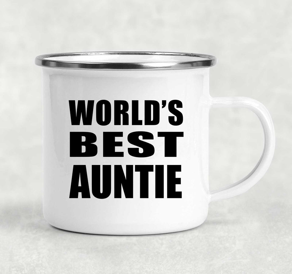 World's Best Auntie - 12oz Camping Mug