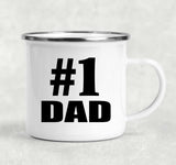 Number One #1 Dad - 12oz Camping Mug