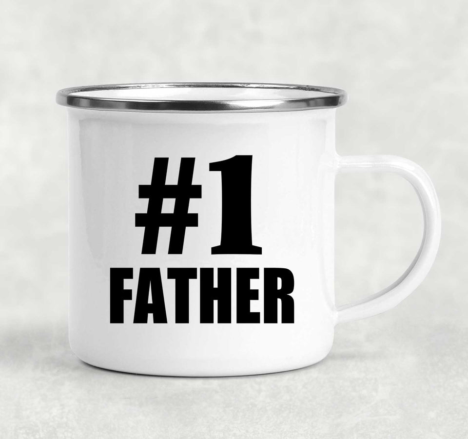 Number One #1 Father - 12oz Camping Mug